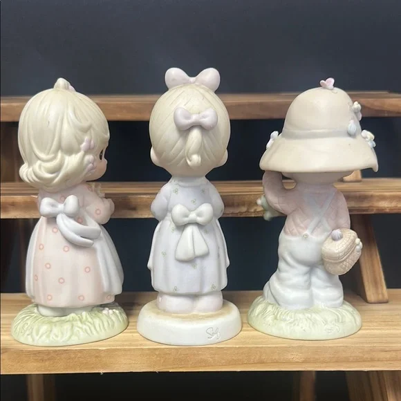 Precious Moments Pastel Figurine Trio - Picture 2 of 2